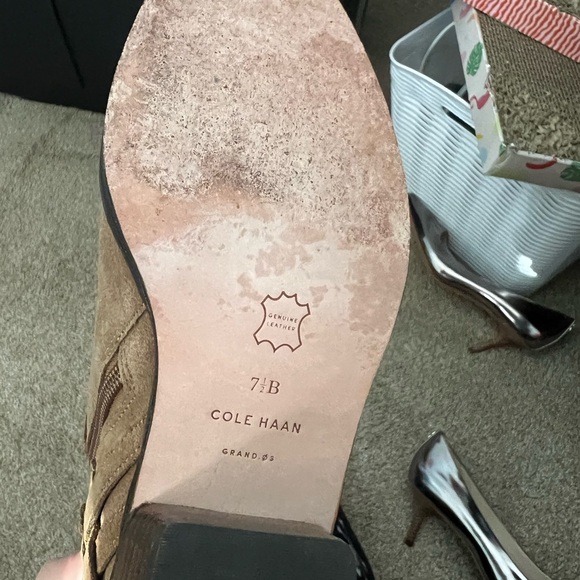 Cole Haan Tan Suede Ankle Booties - Picture 6 of 6